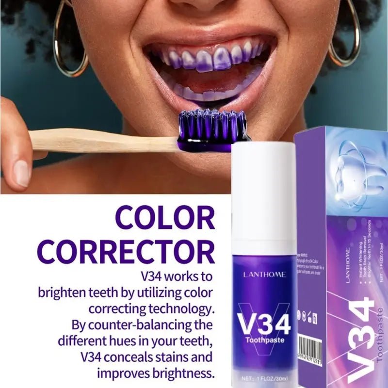 V34 Pro Smile Whitening Toothpaste – Achieve a Radiant, Brighter Smile