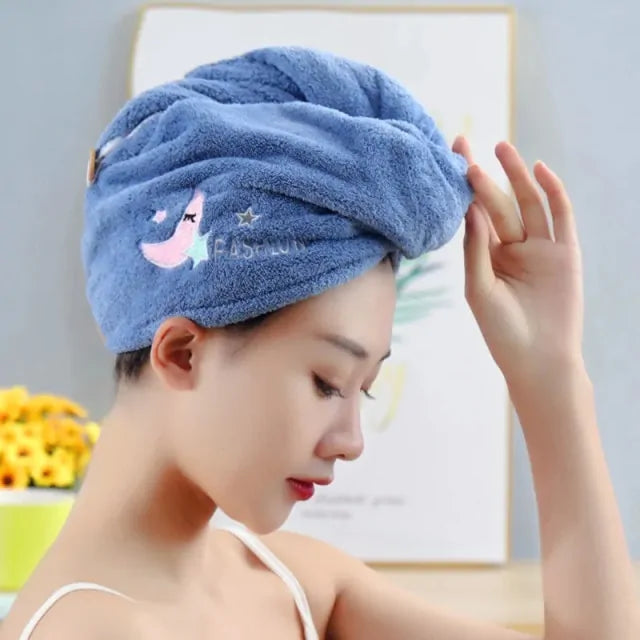 Microfiber Shower Cap Towel for Women